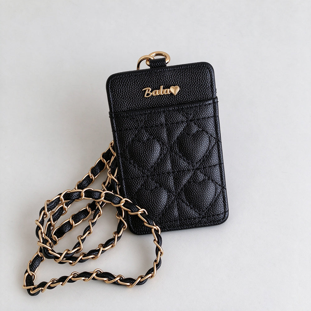 Quilted Heart Card Wallet - DippedShop Wholesale - #1587