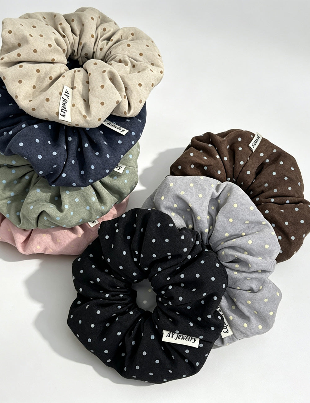 Polka Dot Scrunchies - DippedShop Wholesale - #1987