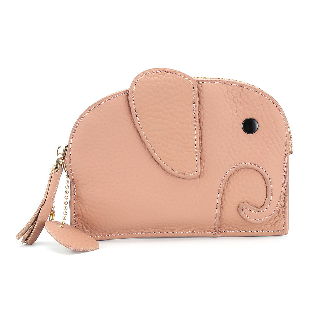 Cute Elephant Leather Mini Coin Purse 6W10BWB303