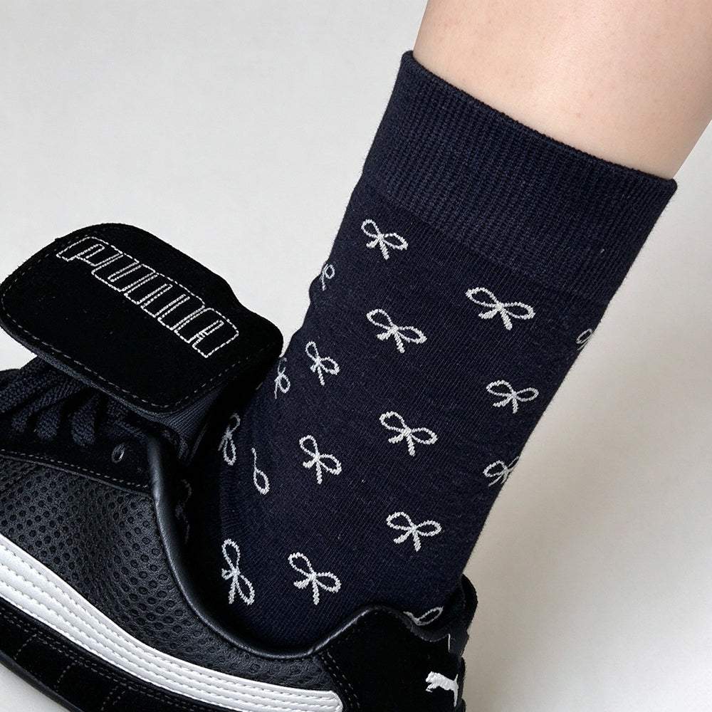 Heart Print Cotton Crew Socks - DippedShop Wholesale - #9635
