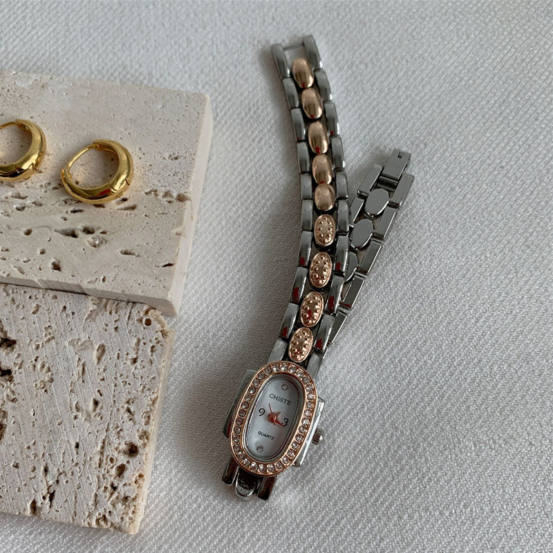 Vintage Rhinestone Bracelet Watch - DippedShop Wholesale - #9315