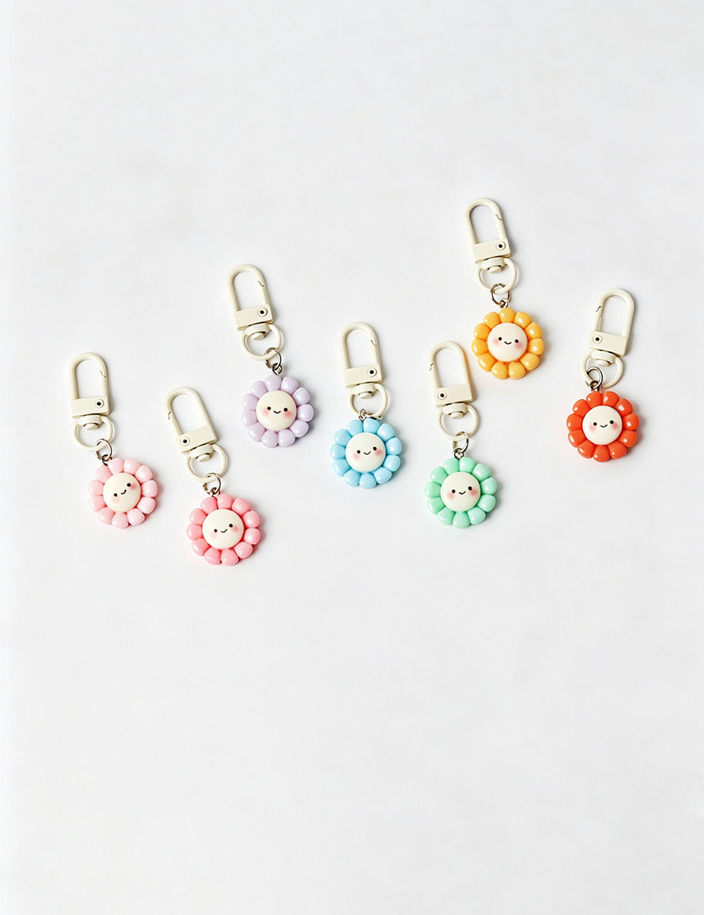 Cute Smile Floral Pendant Keychain Bag Charm 6W10BBC673