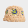 Stylish Hand Crochet Fur Bucket Hat 6W6HAT676