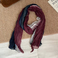Simple Color Block Soft Versatile Long Scarf 6W6NSC227