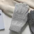 Elegant Solid Color Thicken Warm Knit Gloves 6W6GLO50