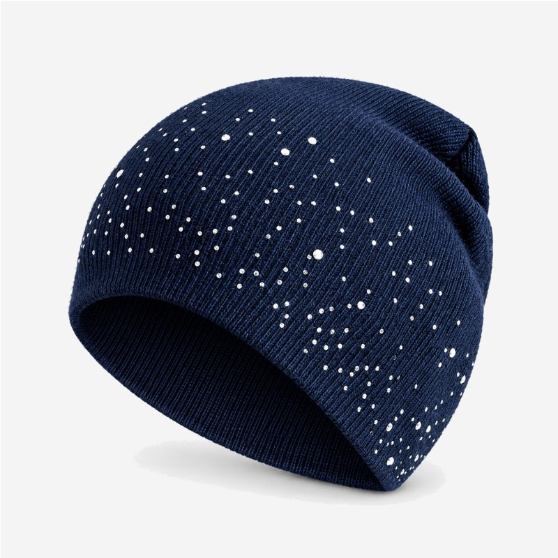 Rhinestone Angora Knit Beanie - DippedShop Wholesale - #2499