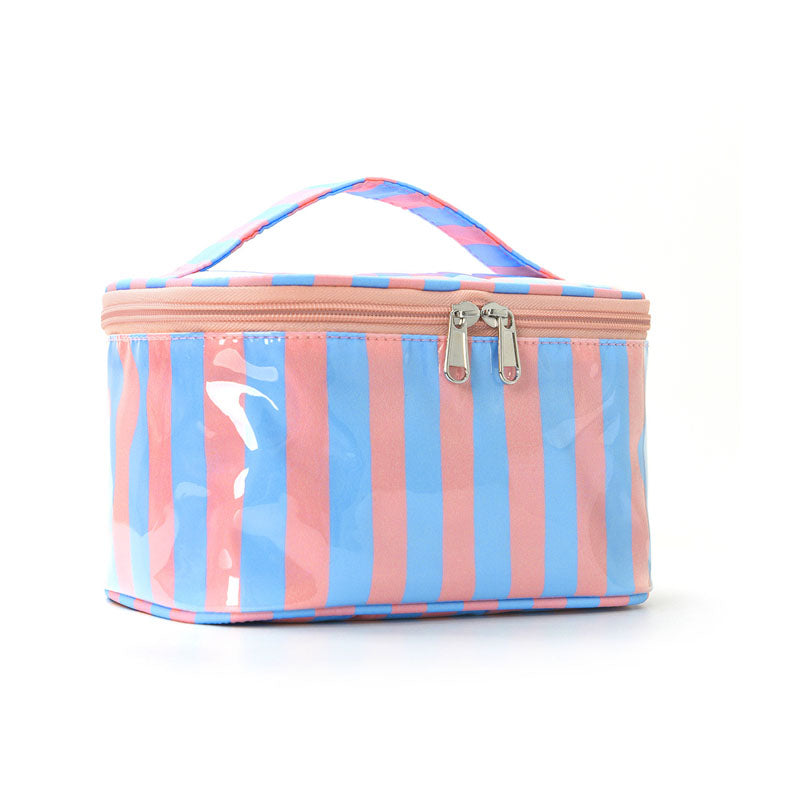 Color Block Striped Makeup Bag - DippedShop Wholesale - #2819