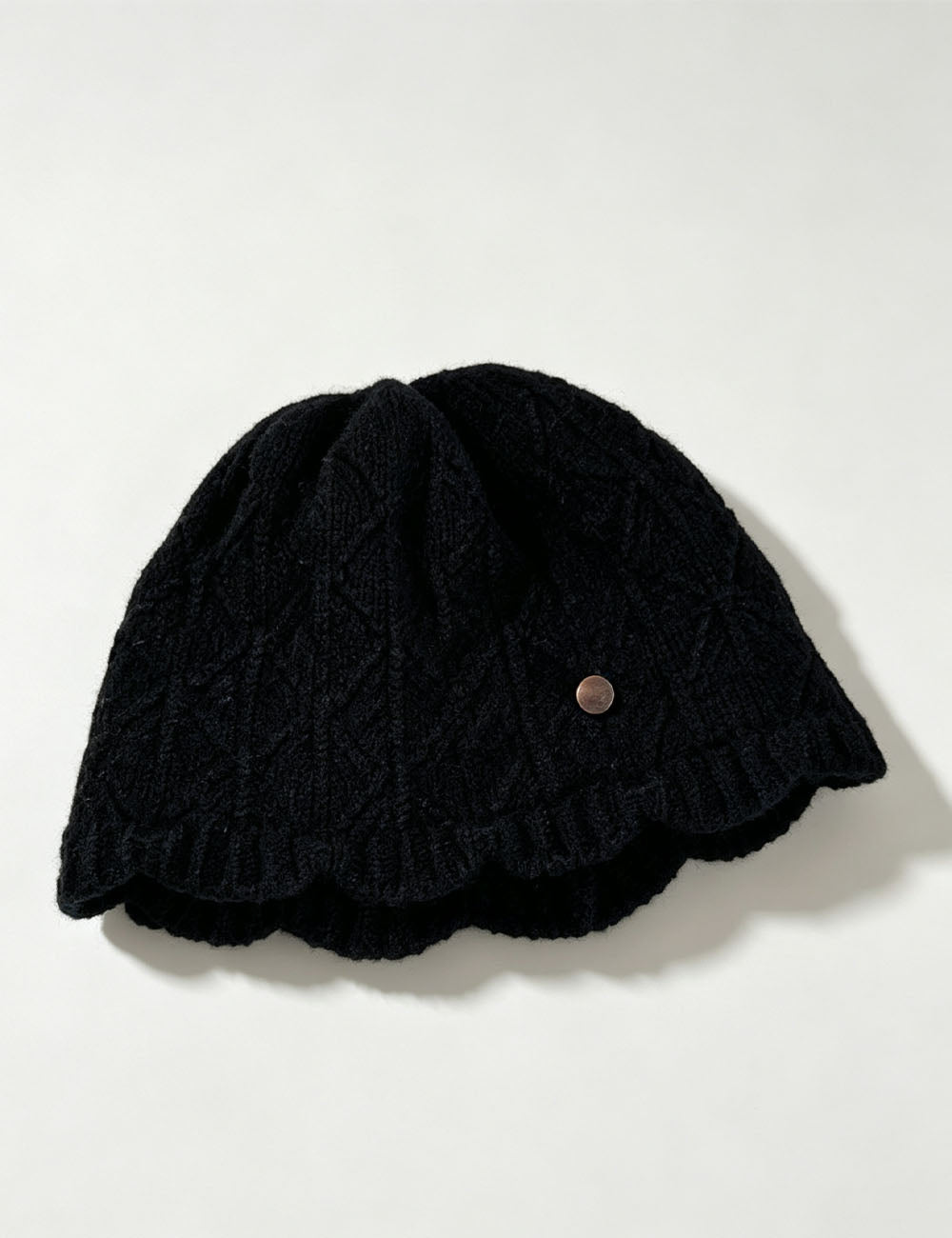 Elegant Solid Color Wool Blend Knit Beanie Hat 6W6HAT548