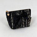 Bowknot Tweed Cosmetic Bag - DippedShop Wholesale - #6755