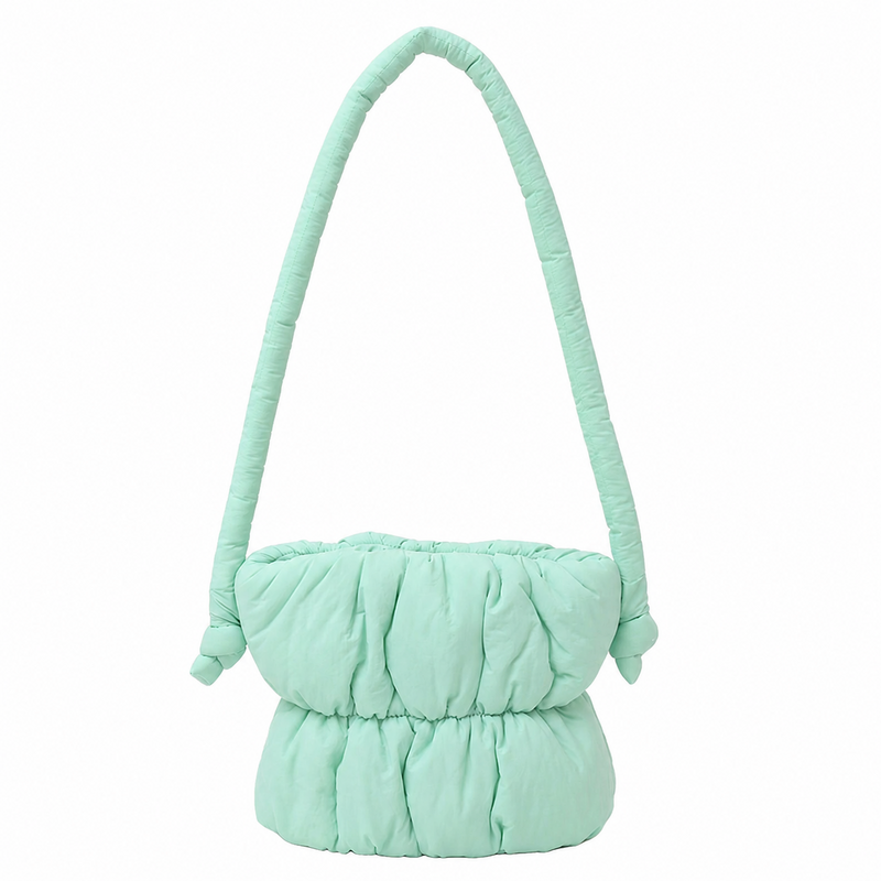 Casual Nylon Puffer Bucket Shoulder Bag 6W10BBG1808