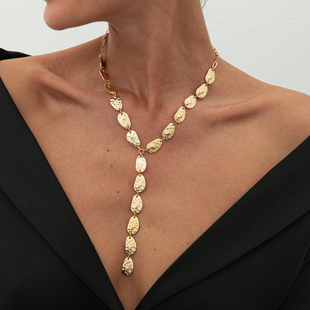 Chunky Statement Y Necklace - DippedShop Wholesale - #1027