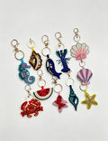 Stylish Beaded Sequin Crab Pendant Bag Charm 6W10BBC813