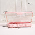 Minimalist Solid Color Quilt Shell Cosmetic Bag 6C5CO271