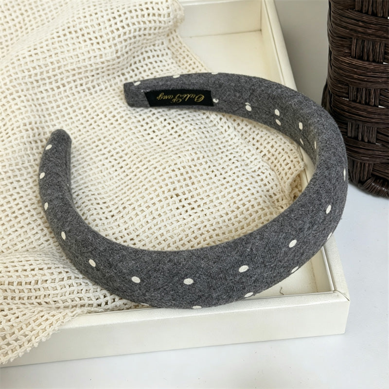Vintage Polka Dots Non-Slip Wide Headband 6W6HBD327