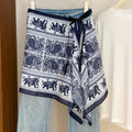 Boho Paisley Print Tie Waist Hip Scarf 6W6NSC232
