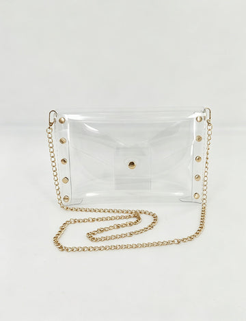 Fashion Clear PVC Envelope Clutch Shoulder Bag 6W10BBG2119
