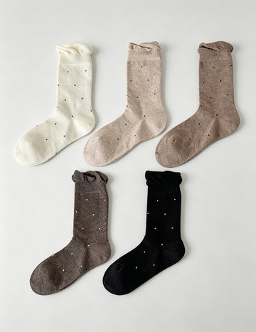 Polka Dot Crew Socks - DippedShop Wholesale - #1491