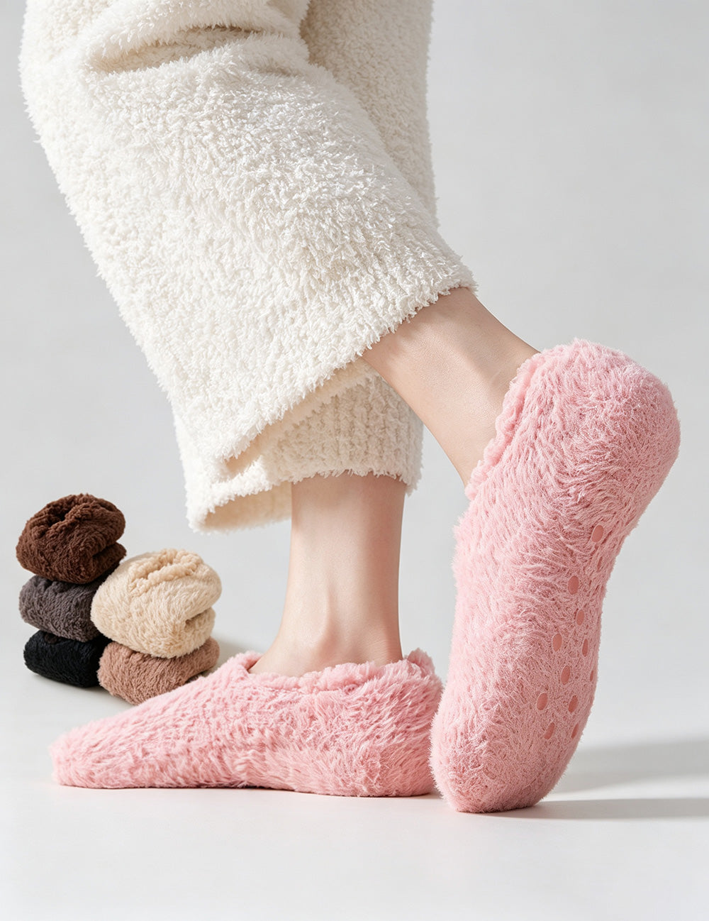 Plush Non-Slip Slipper Socks - DippedShop Wholesale - #8851