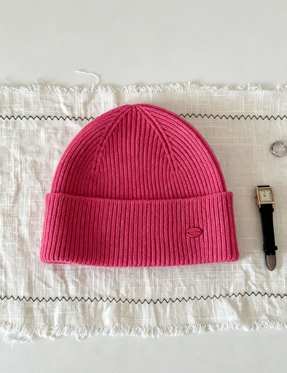 Simple Ribbed Knit Solid Color Beanie Hat 6W6HAT553