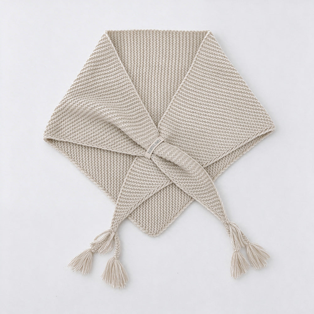 Thick Chunky Knitted Triangle Shawl - DippedShop Wholesale - #8147