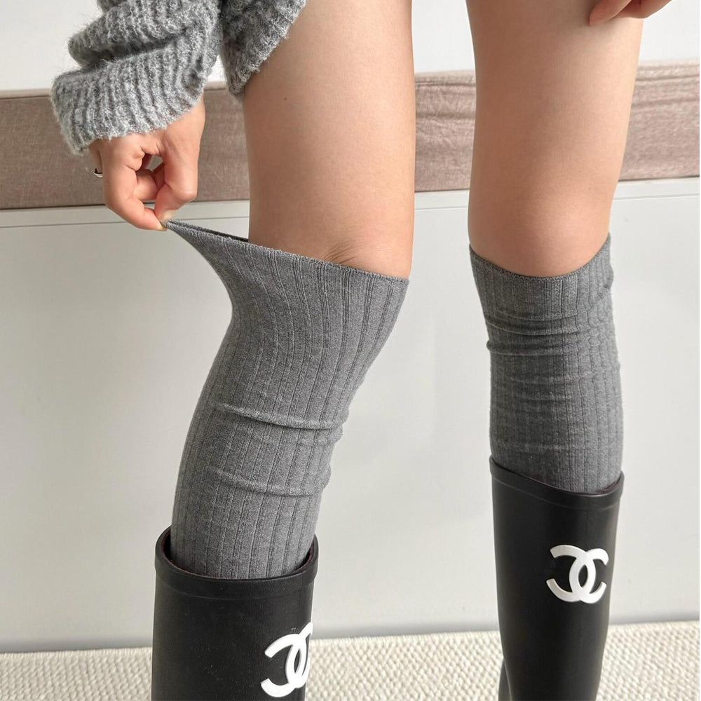 Ribbed Over Knee Socks - DippedShop Wholesale - #2883