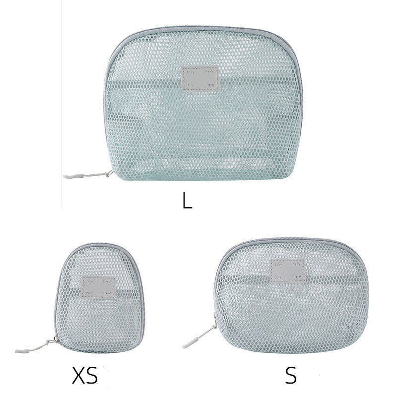 Dopamine Solid Color Mesh Portable Makeup Bag MK2BW6S10BOB83