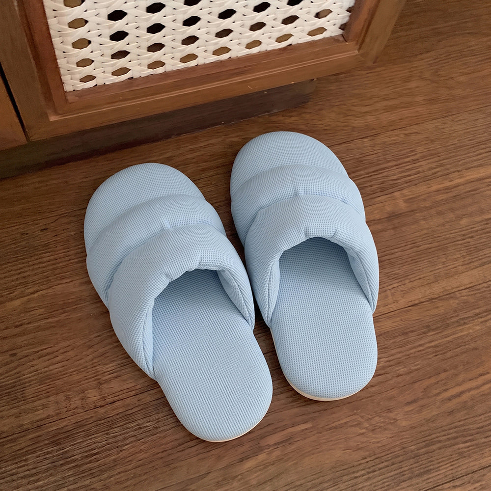 Puffy Padded Sold Colro Quiet Indoor Slippers 6W8FSP289