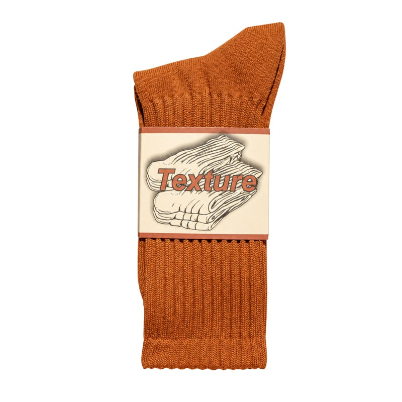 Solid Color Chunky Ribbed Cotton Socks 6W8FSO659