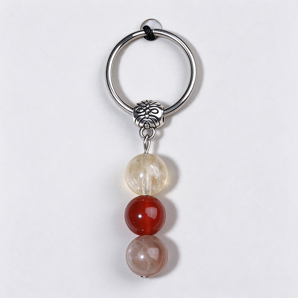 Natural Stone Crystal Keychain - DippedShop Wholesale - #2547