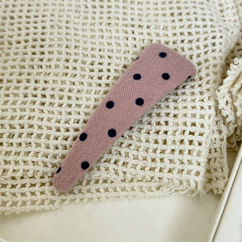 Cute Polka Dot Non Crease Snap Hair Clip 6W6HCP1625