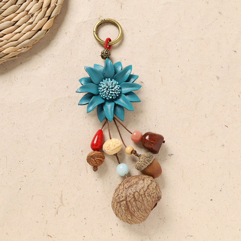 Natural Nut Shell Keychain - DippedShop Wholesale - #5955