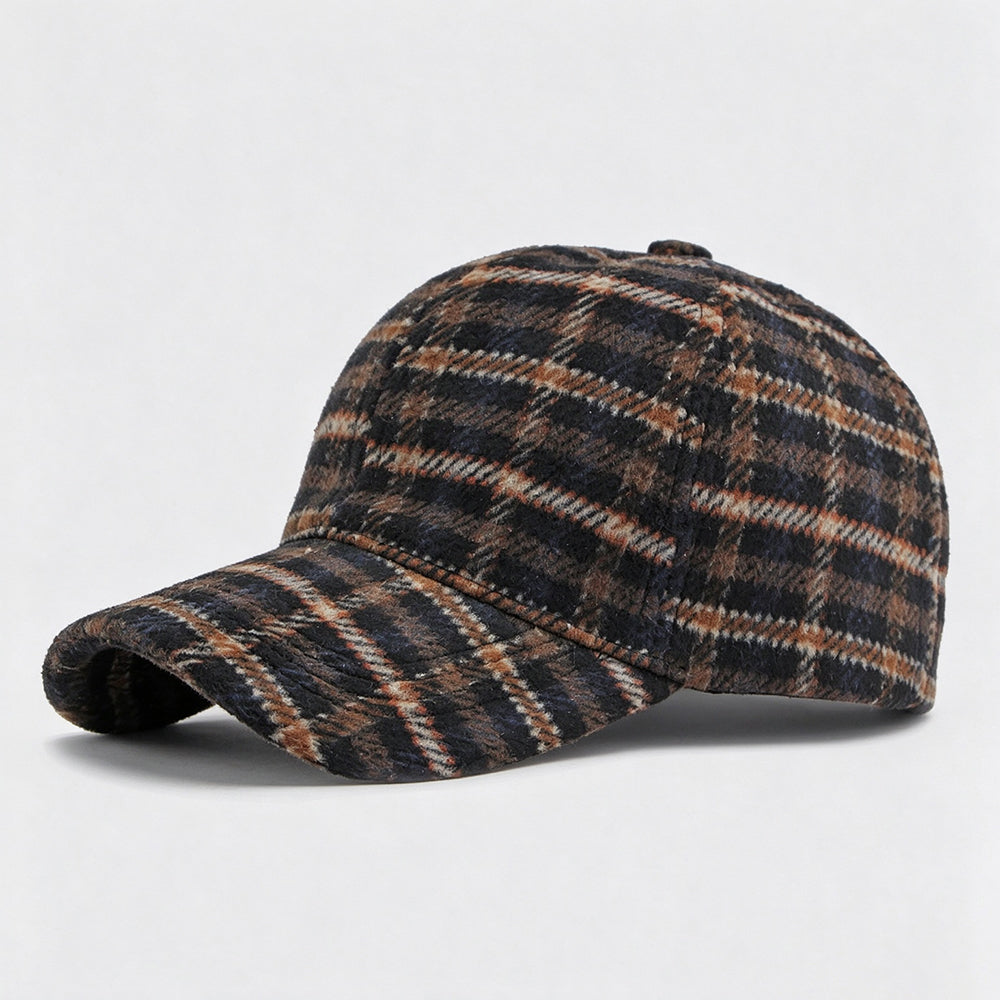 Plaid Curved Brim Baseball Cap - DippedShop Wholesale - #6643
