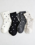 Floral Jacquard Knit Socks - DippedShop Wholesale - #6355
