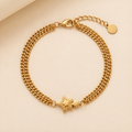 Elegant Gold Plated Heart Rhinestones Bracelets 6W6JBR625