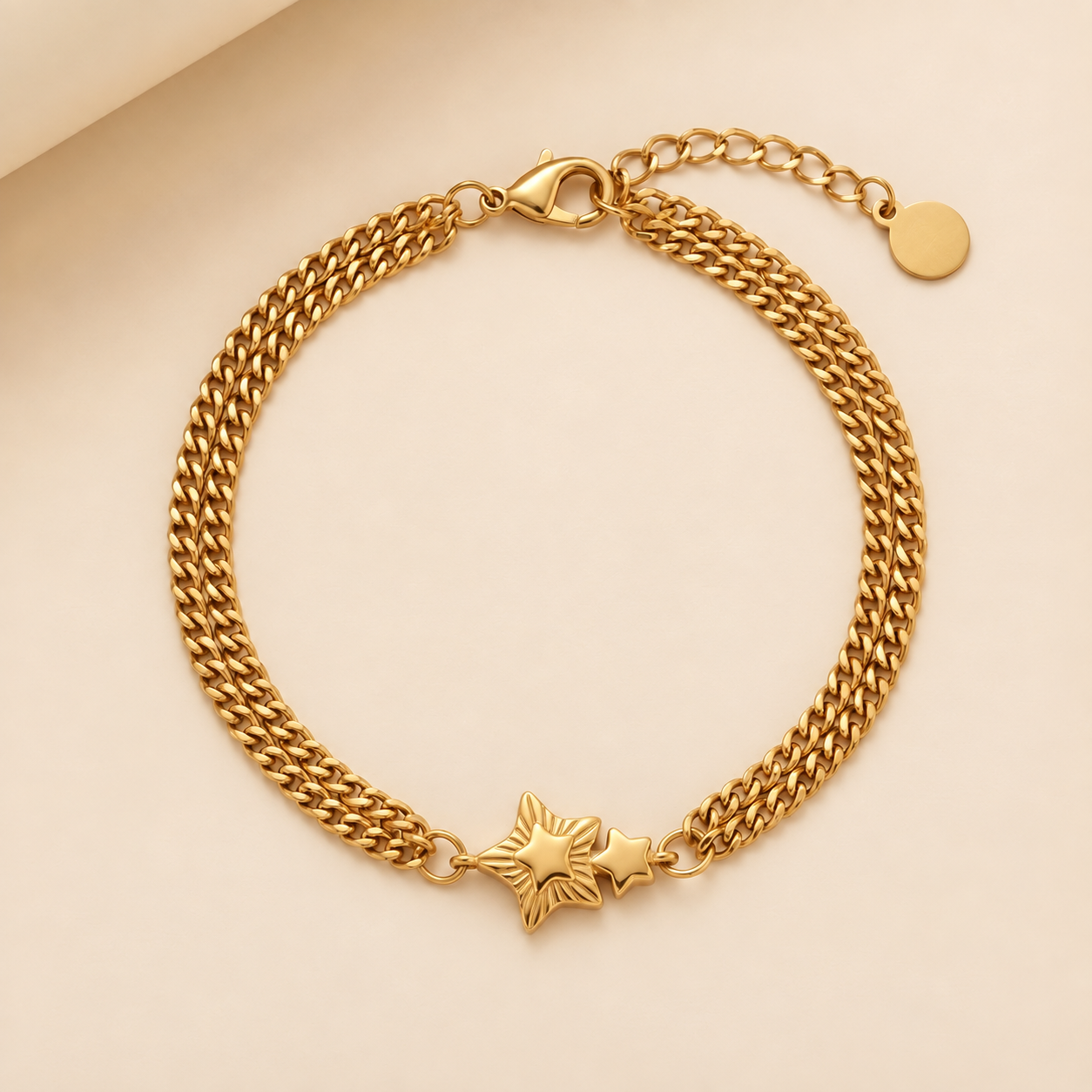 Elegant Gold Plated Heart Rhinestones Bracelets 6W6JBR625