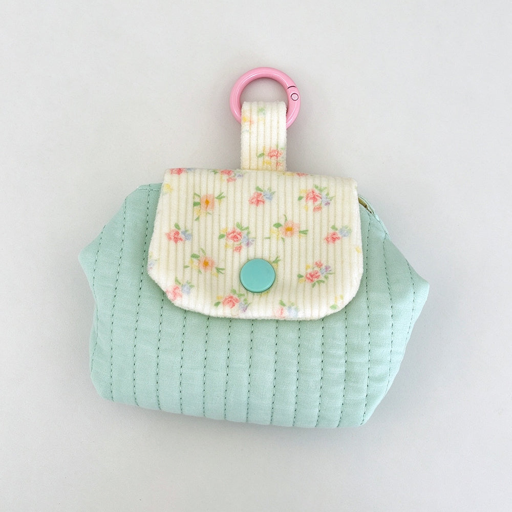 Floral Corduroy Flap Mini Pouch 6W10BWB387