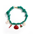 Boho Handmade Woven Flower Charm Scarf Anklet 6W6JBR747
