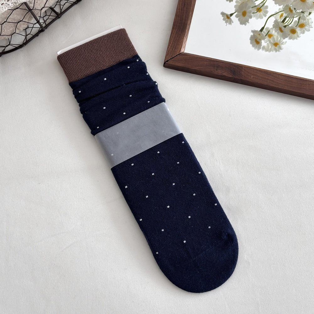 Slouchy Polka Dot Socks - DippedShop Wholesale - #4083