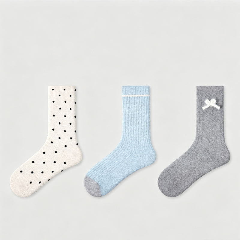 Winter Thick Warm Fleece Soft Crew Socks 6W8FSO776