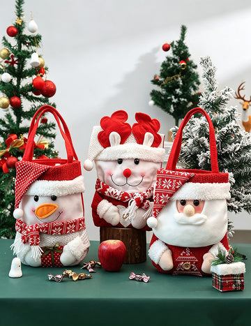 Christmas Santa Claus Plush Doll Gift Pouch Hangabg 6W10BOB1352