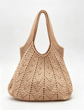 Trendy Solid Color Hand-Crochet Tote Bag 6W10BBG1775