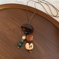 Wooden Hat Pendant Necklace - DippedShop Wholesale - #2291