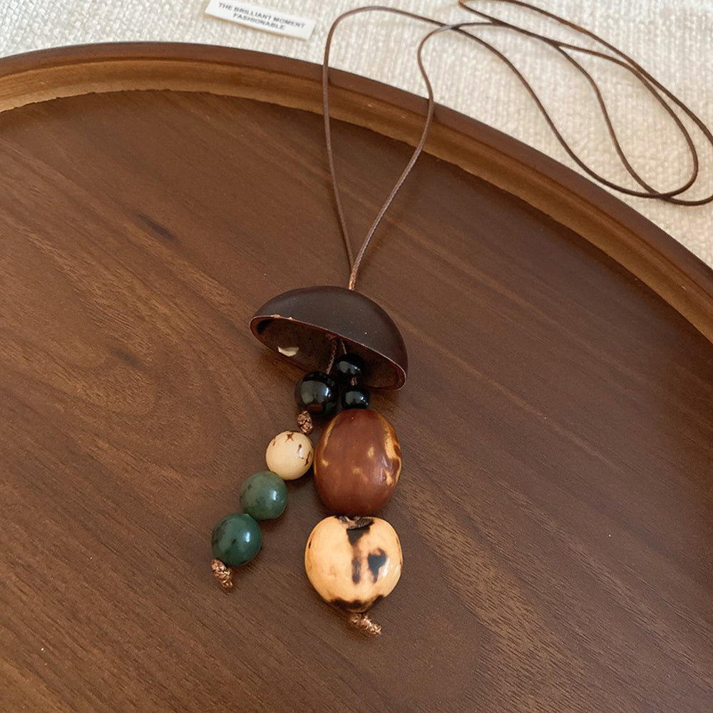 Wooden Hat Pendant Necklace - DippedShop Wholesale - #2291