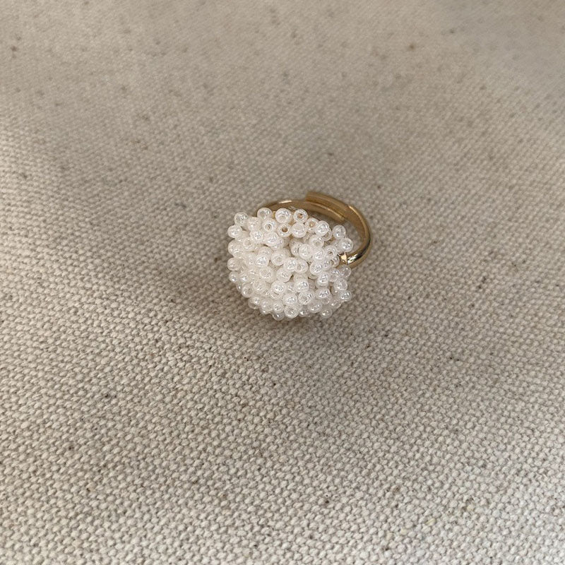 Seed Bead Ball Ring - DippedShop Wholesale - #4451