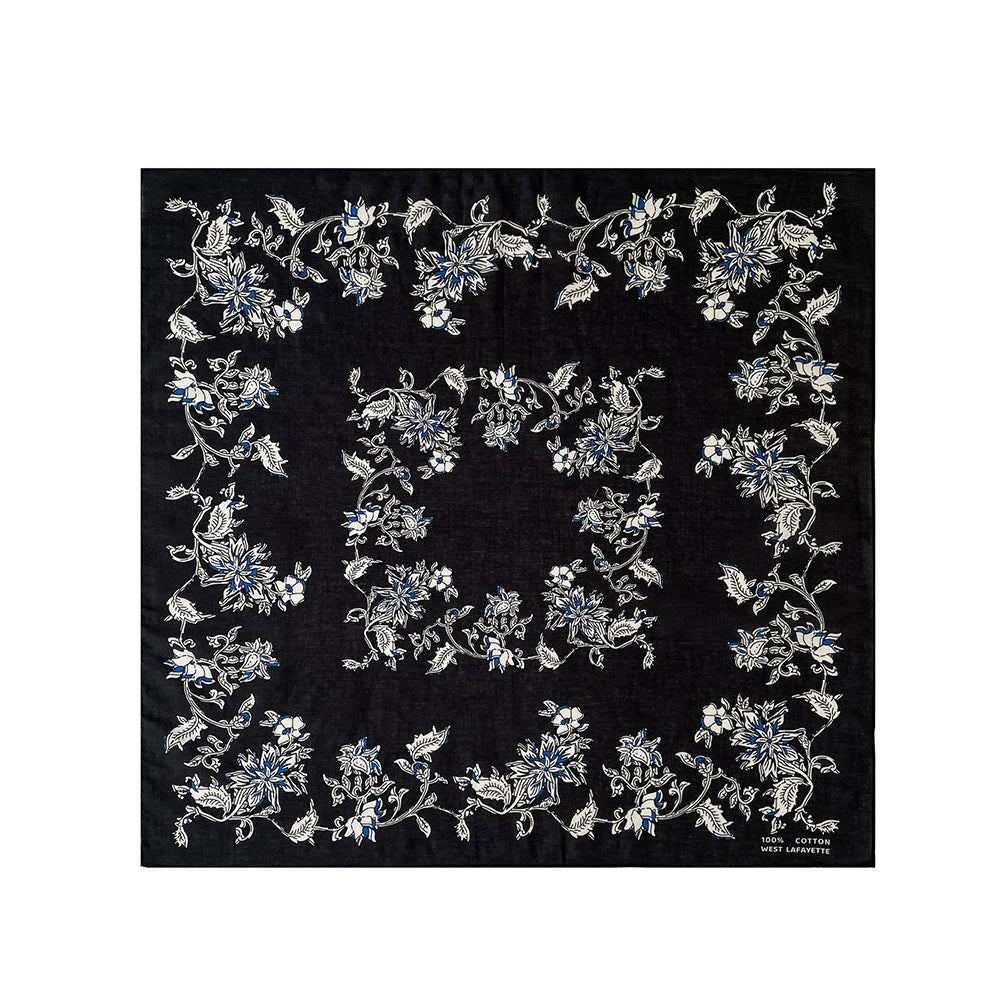 Vintage Floral Print Soft Square Silk Scarf 6W6NSC207