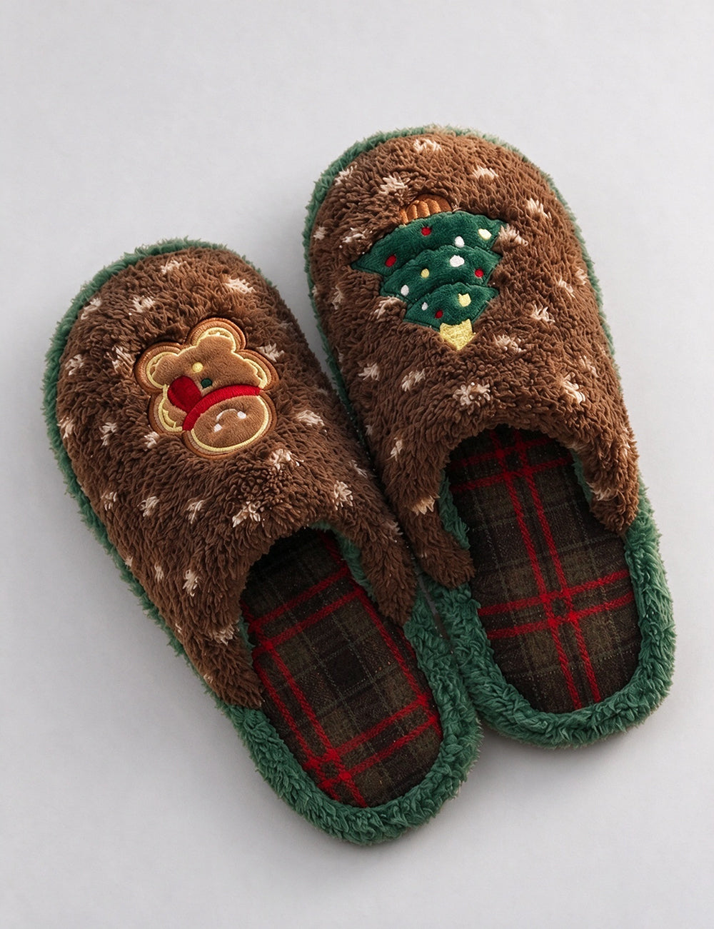 Cute Cartoon Christmas Reindeer Plush Indoor Slippers 6W8FSP283