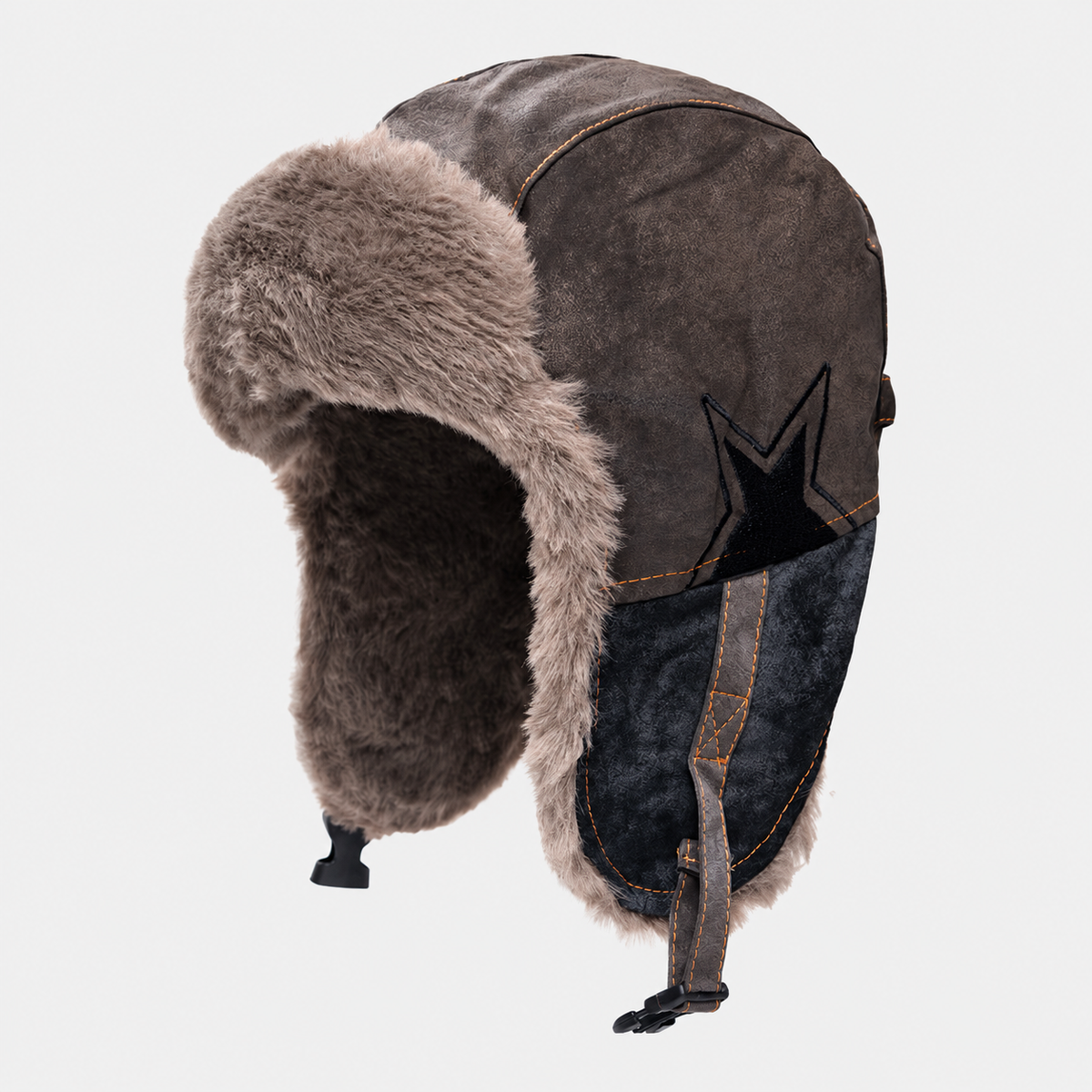 Vintage Faux Fur Earflap Trapper Hat 6W6HAT665