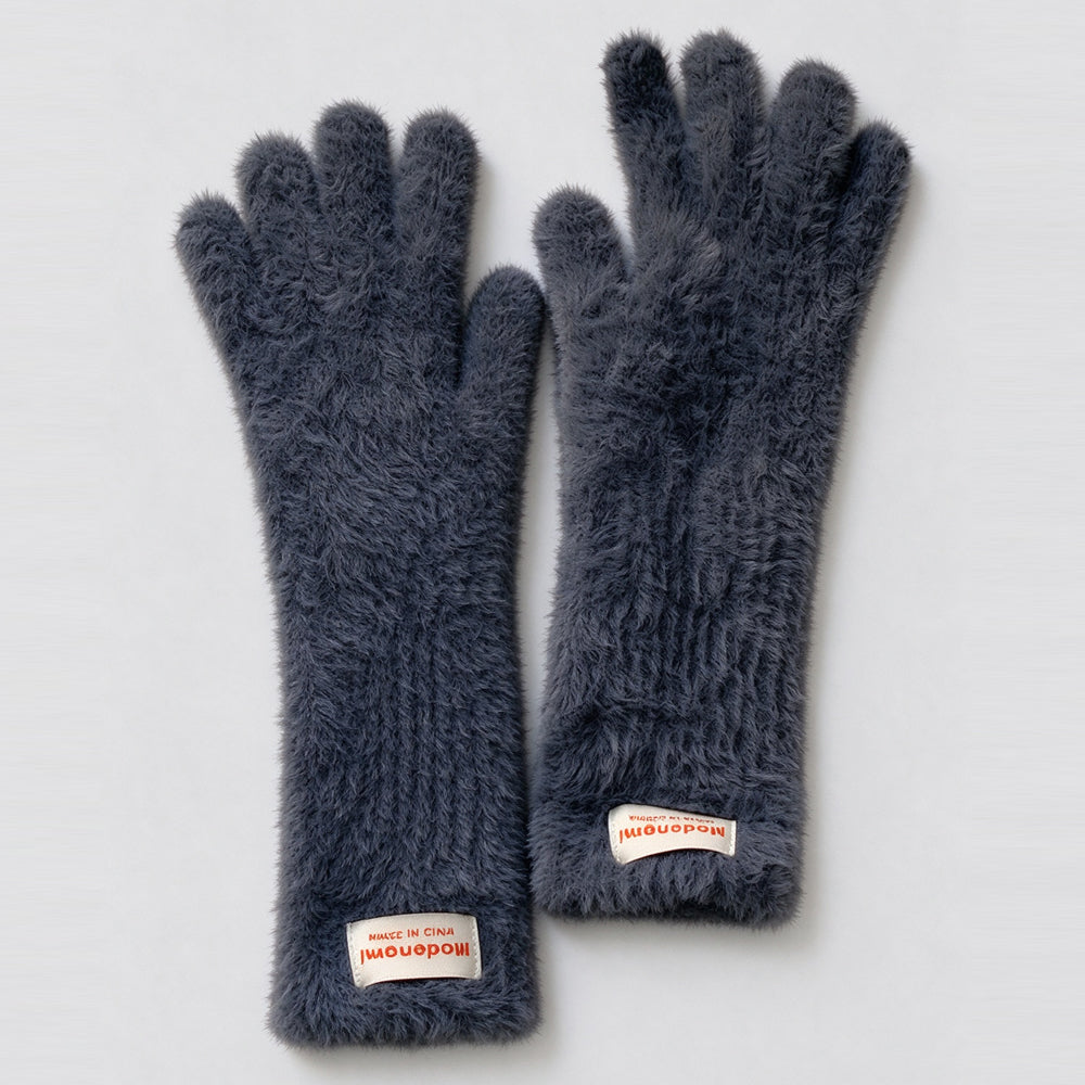 Fuzzy Plush Touchscreen Gloves - DippedShop Wholesale - #5747