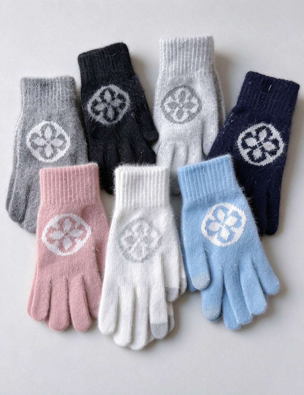 Jacquard Knit Touchscreen Gloves - DippedShop Wholesale - #1059