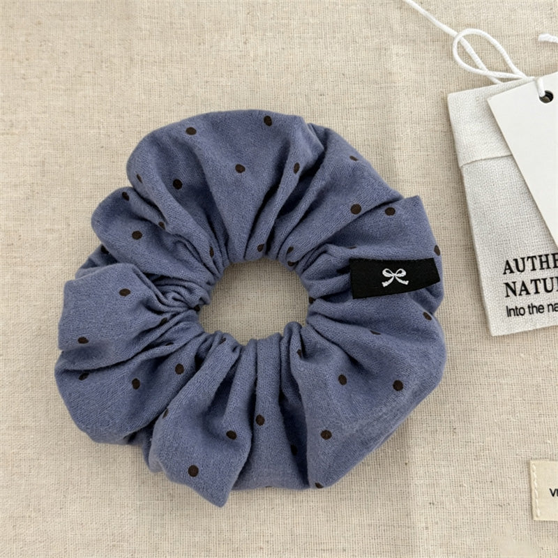 Ruffled Polka Dot Scrunchies - DippedShop Wholesale - #0467